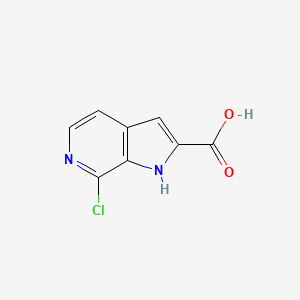 molecular formula C8H5ClN2O2 B1432312 7-chloro-1H-pyrrolo[2,3-c]pyridine-2-carboxylic acid CAS No. 867034-08-0
