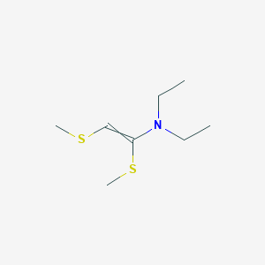 molecular formula C8H17NS2 B14323123 N,N-Diethyl-1,2-bis(methylsulfanyl)ethen-1-amine CAS No. 111203-60-2