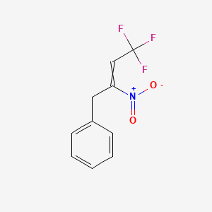 molecular formula C10H8F3NO2 B1432313 (4,4,4-Trifluoro-2-nitrobut-2-enyl)benzene CAS No. 1344842-98-3