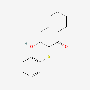 molecular formula C16H22O2S B14323158 3-Hydroxy-2-(phenylsulfanyl)cyclodecan-1-one CAS No. 106665-17-2