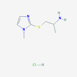 molecular formula C7H14ClN3S B1432318 1-((1-methyl-1H-imidazol-2-yl)thio)propan-2-amine hydrochloride CAS No. 1864015-90-6