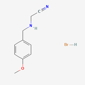 molecular formula C10H13BrN2O B1432319 2-{[(4-Methoxyphenyl)methyl]amino}acetonitrile hydrobromide CAS No. 1630096-74-0