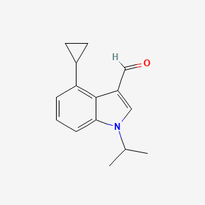 molecular formula C15H17NO B1432323 4-cyclopropyl-1-isopropyl-1H-indole-3-carbaldehyde CAS No. 1350760-56-3