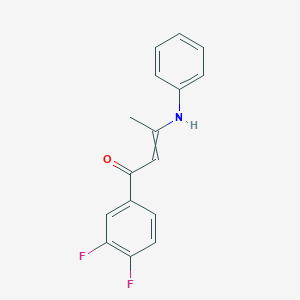 molecular formula C16H13F2NO B14323240 3-Anilino-1-(3,4-difluorophenyl)but-2-en-1-one CAS No. 106484-12-2