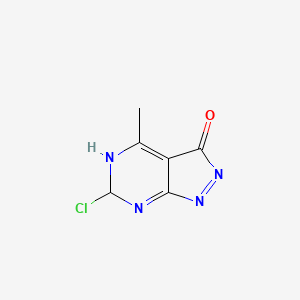 molecular formula C6H5ClN4O B1432325 3h-Pyrazolo[3,4-d]pyrimidin-3-one,6-chloro-1,2-dihydro-4-methyl- CAS No. 62900-24-7