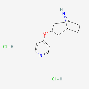 molecular formula C12H18Cl2N2O B1432327 3-(Pyridin-4-yloxy)-8-azabicyclo[3.2.1]octane dihydrochloride CAS No. 1820704-09-3