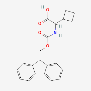 molecular formula C21H21NO4 B1432328 2-cyclobutyl-2-({[(9H-fluoren-9-yl)methoxy]carbonyl}amino)acetic acid CAS No. 1695292-51-3