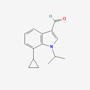 molecular formula C15H17NO B1432331 7-cyclopropyl-1-isopropyl-1H-indole-3-carbaldehyde CAS No. 1360437-30-4