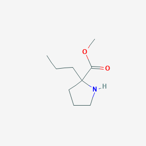 molecular formula C9H17NO2 B1432333 Methyl 2-propylprolinate CAS No. 1690441-76-9