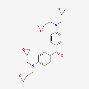 molecular formula C25H28N2O5 B14323332 Bis(4-{bis[(oxiran-2-yl)methyl]amino}phenyl)methanone CAS No. 111762-47-1
