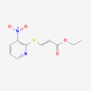 molecular formula C10H10N2O4S B14323339 Ethyl 3-[(3-nitropyridin-2-yl)sulfanyl]prop-2-enoate CAS No. 106202-26-0