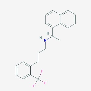 N-(1-Naphthalen-1-ylethyl)-3-[2-(trifluoromethyl)phenyl]propan-1-amine