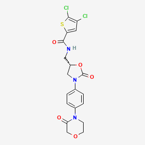 (S)-4,5-dichloro-N-((2-oxo-3-(4-(3-oxomorpholino)phenyl)oxazolidin-5-yl)methyl)thiophene-2-carboxamide