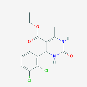 molecular formula C14H14Cl2N2O3 B14323521 Ethyl 4-(2,3-dichlorophenyl)-6-methyl-2-oxo-1,2,3,4-tetrahydropyrimidine-5-carboxylate 