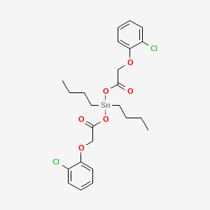 molecular formula C24H30Cl2O6Sn B14323552 Dibutylbis{[(2-chlorophenoxy)acetyl]oxy}stannane CAS No. 104697-81-6