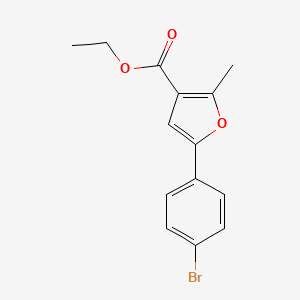 molecular formula C14H13BrO3 B14323554 Ethyl 5-(4-bromophenyl)-2-methylfuran-3-carboxylate CAS No. 111787-85-0