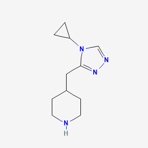 4-((4-cyclopropyl-4H-1,2,4-triazol-3-yl)methyl)piperidine