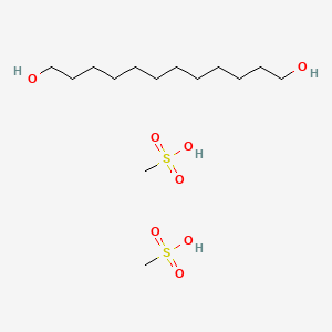 molecular formula C14H34O8S2 B14323604 Dodecane-1,12-diol;methanesulfonic acid CAS No. 106731-55-9