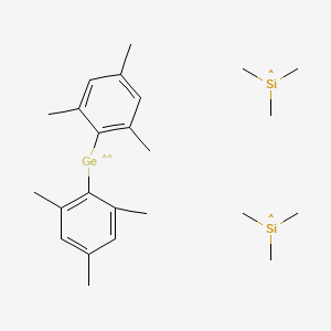 molecular formula C24H40GeSi2 B14323619 Bis(2,4,6-trimethylphenyl)-lambda~2~-germane--trimethylsilyl (1/2) CAS No. 111655-80-2