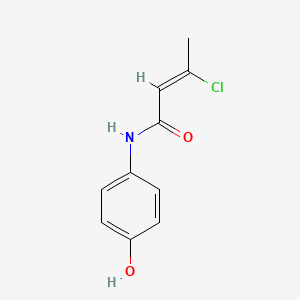molecular formula C10H10ClNO2 B14323680 3-Chloro-4'-hydroxycrotonanilide CAS No. 101030-71-1