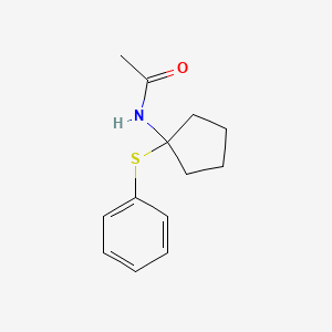 molecular formula C13H17NOS B14323703 N-[1-(Phenylsulfanyl)cyclopentyl]acetamide CAS No. 111968-95-7