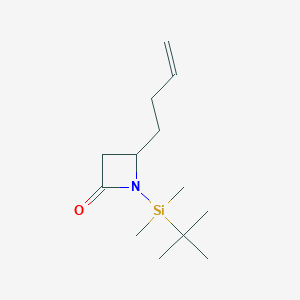 molecular formula C13H25NOSi B14323704 4-(But-3-en-1-yl)-1-[tert-butyl(dimethyl)silyl]azetidin-2-one CAS No. 109975-76-0