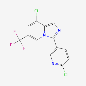 2-Chloro-5-[8-chloro-6-(trifluoromethyl)imidazo[1,5-a]pyridin-3-yl]pyridine