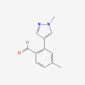 4-methyl-2-(1-methyl-1H-pyrazol-4-yl)benzaldehyde
