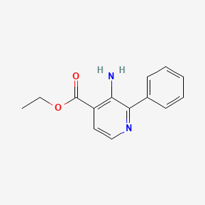 molecular formula C14H14N2O2 B1432380 Ethyl 3-amino-2-phenylpyridine-4-carboxylate CAS No. 1555792-30-7