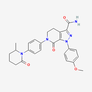 1-(4-methoxyphenyl)-6-(4-(2-methyl-6-oxopiperidin-1-yl)phenyl)-7-oxo-4,5,6,7-tetrahydro-1H-pyrazolo[3,4-c]pyridine-3-carboxamide