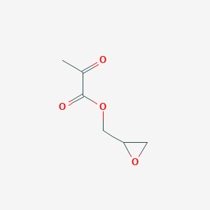 molecular formula C6H8O4 B143239 Oxiran-2-ylmethyl 2-oxopropanoate CAS No. 125884-77-7