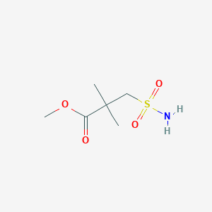 molecular formula C6H13NO4S B1432390 Methyl 2,2-dimethyl-3-sulfamoylpropanoate CAS No. 1519652-84-6