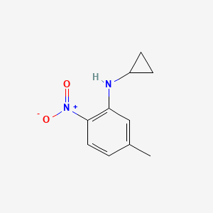 molecular formula C10H12N2O2 B1432393 N-cyclopropyl-5-methyl-2-nitroaniline CAS No. 1506624-53-8