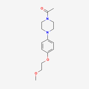 molecular formula C15H22N2O3 B1432396 乙酮，1-[4-[4-(2-甲氧基乙氧基)苯基]-1-哌嗪基]- CAS No. 387358-27-2