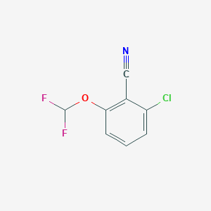 molecular formula C8H4ClF2NO B1432406 2-Chloro-6-(difluoromethoxy)benzonitrile CAS No. 1261618-35-2