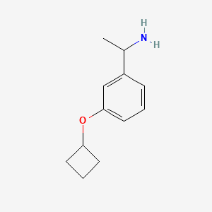 molecular formula C12H17NO B1432407 1-(3-Cyclobutoxyphenyl)ethanamine CAS No. 1542404-29-4