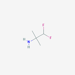 molecular formula C4H9F2N B1432409 1,1-二氟-2-甲基丙烷-2-胺 CAS No. 1513291-91-2
