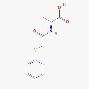 molecular formula C11H13NO3S B1432410 (2R)-2-[2-(phenylsulfanyl)acetamido]propanoic acid CAS No. 1309040-01-4