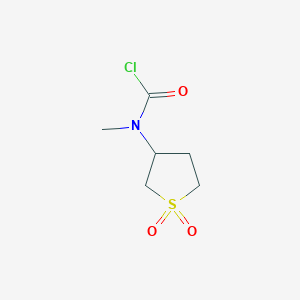 molecular formula C6H10ClNO3S B1432415 N-(1,1-dioxo-1lambda6-thiolan-3-yl)-N-methylcarbamoyl chloride CAS No. 1536007-42-7