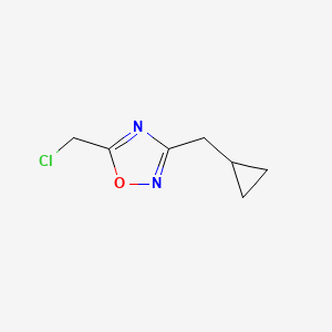 molecular formula C7H9ClN2O B1432418 5-(Chloromethyl)-3-(cyclopropylmethyl)-1,2,4-oxadiazole CAS No. 1506463-66-6