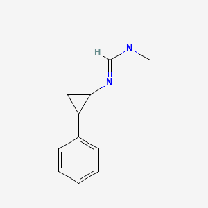 molecular formula C12H16N2 B14324180 N,N-Dimethyl-N'-((E)-2-phenylcyclopropyl)formamidine CAS No. 101398-73-6