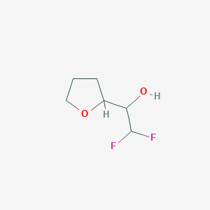 B1432420 2,2-Difluoro-1-(oxolan-2-yl)ethan-1-ol CAS No. 1548587-39-8