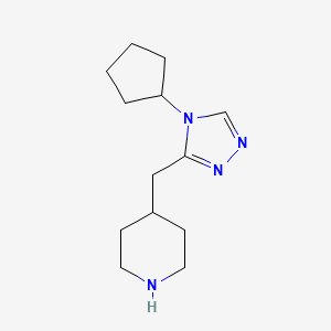4-((4-cyclopentyl-4H-1,2,4-triazol-3-yl)methyl)piperidine