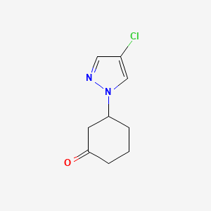 3-(4-chloro-1H-pyrazol-1-yl)cyclohexan-1-one