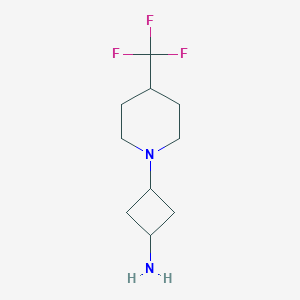 3-[4-(trifluoromethyl)piperidin-1-yl]cyclobutan-1-amine, Mixture of diastereomers