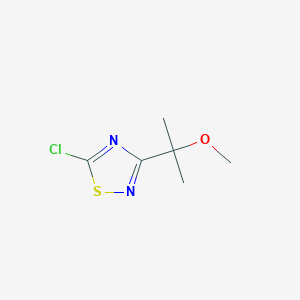 molecular formula C6H9ClN2OS B1432435 5-Chloro-3-(2-methoxypropan-2-yl)-1,2,4-thiadiazole CAS No. 1433887-48-9