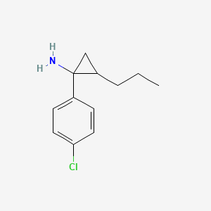 molecular formula C12H16ClN B1432437 1-(4-Chlorophenyl)-2-propylcyclopropan-1-amine CAS No. 1500900-02-6