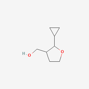 molecular formula C8H14O2 B1432439 (2-Cyclopropyloxolan-3-yl)methanol CAS No. 1499610-82-0
