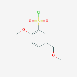 2-Methoxy-5-(methoxymethyl)benzene-1-sulfonyl chloride