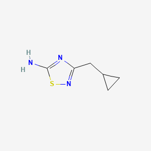 molecular formula C6H9N3S B1432465 3-(Cyclopropylmethyl)-1,2,4-thiadiazol-5-amine CAS No. 1538401-81-8